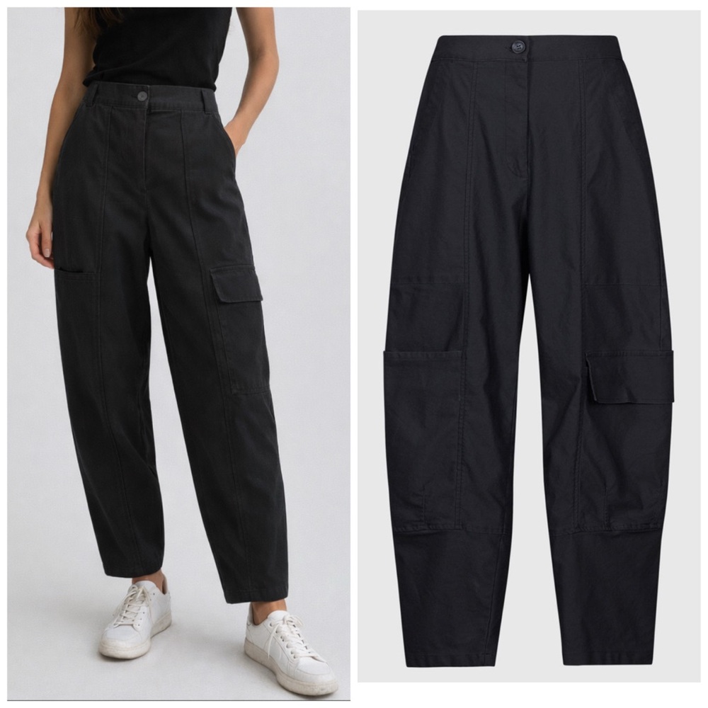 New Alembika Soft Twill Cargo Pants in Black